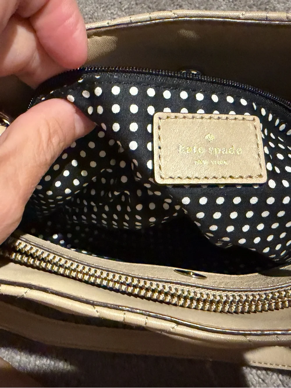 kate spade Quilted Cream Shoulder Bag